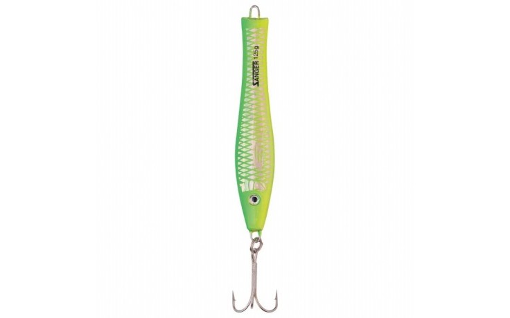 Pilker 3 D Holopilker Angelköder Meeresköder 300 Gramm grün gelb