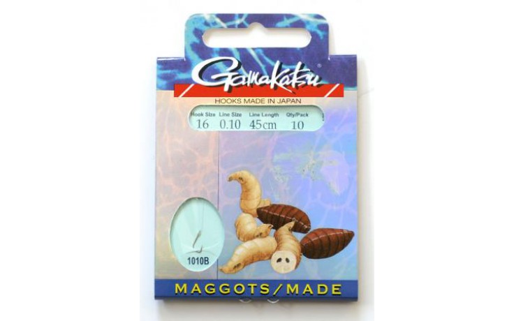 Gamakatsu Vorfachhaken Made 60 cm Angelhaken zum Angeln mit Maden oder Brotflocken 