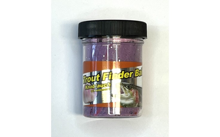 Trout Finder Bait Forellenteig glitter rot weiss 50 Gramm Angelköder mit Glitter und Knoblauch Geschmack