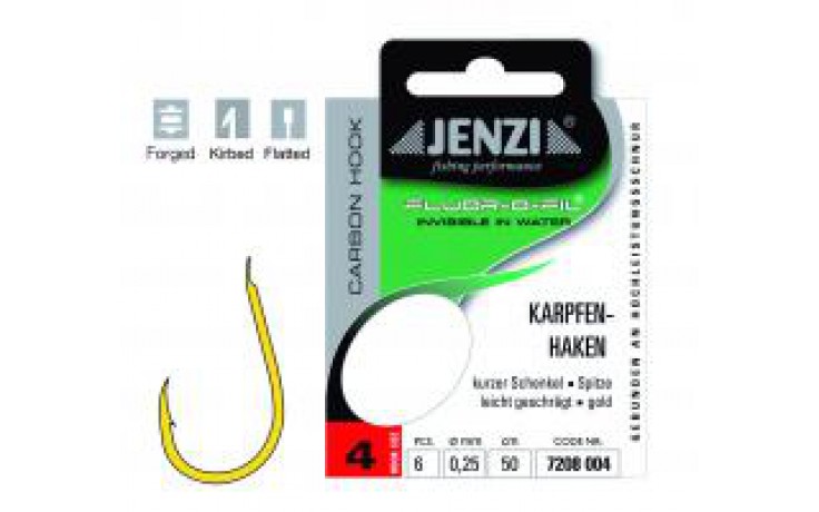 Karpfenhaken gold gebunden