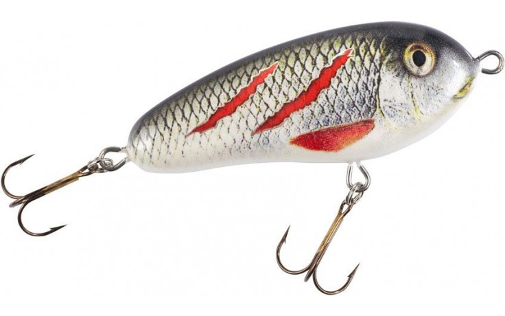 Wobbler MK Friesen Jerk Jerkbait Angelköder für Raubfische 12 cm 60 Gramm Jerkköder Farbe Vampir