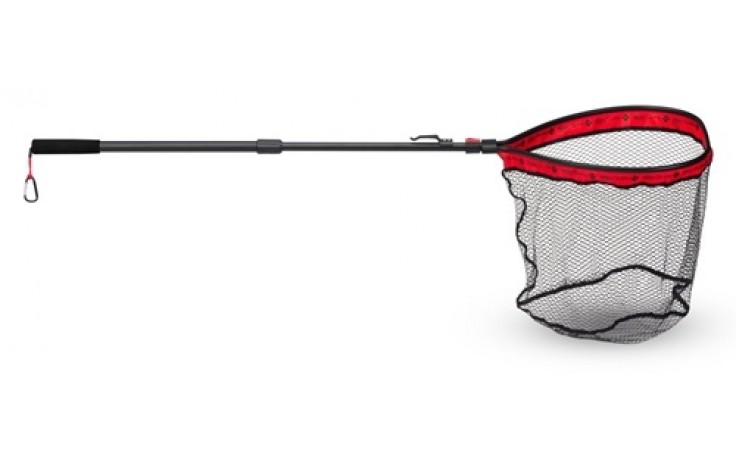 Iron Claw Adjustable Speed Rubber Scoop S Kescher Gummiert mit Klappkopf 118 bis 160 cm Masche 10 mm Tiefe 37 cm 
