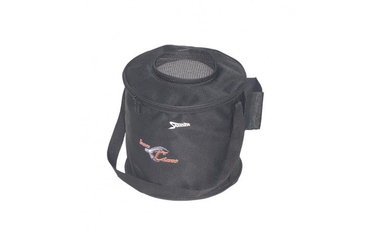 Iron Claw Minnow Barrel L Köderfischeimer mit Tasche für Sauerstoffpumpe ideal für alle Angelköder
