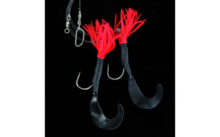 Jenzi-Pilkvorfach-Fransen-Twister-Rot-Schwarz