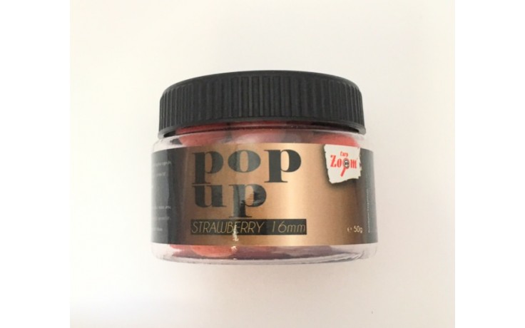 Pop Up Boilies Carp Zoom Strawberry Erdbeer 16 mm 50 Gramm