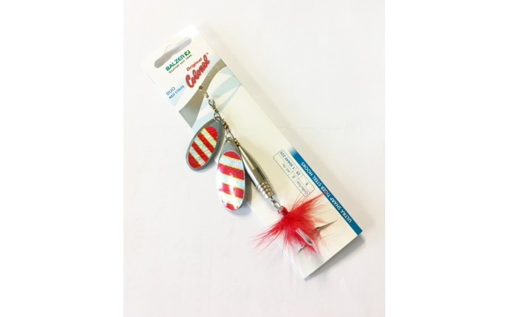 Doppelblattspinner Colonel Classic Duo Red Stripe 21 Gramm 11 cm Doppel Blatt Spinner Angelköder