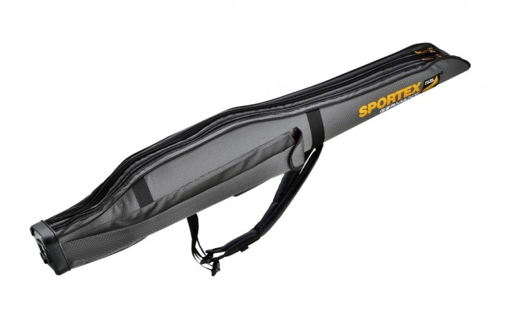 Sportex Super Safe 1,25 Meter mit 2 Fächer für 2 Angelruten Farbe grau mit 2 Trageriemen