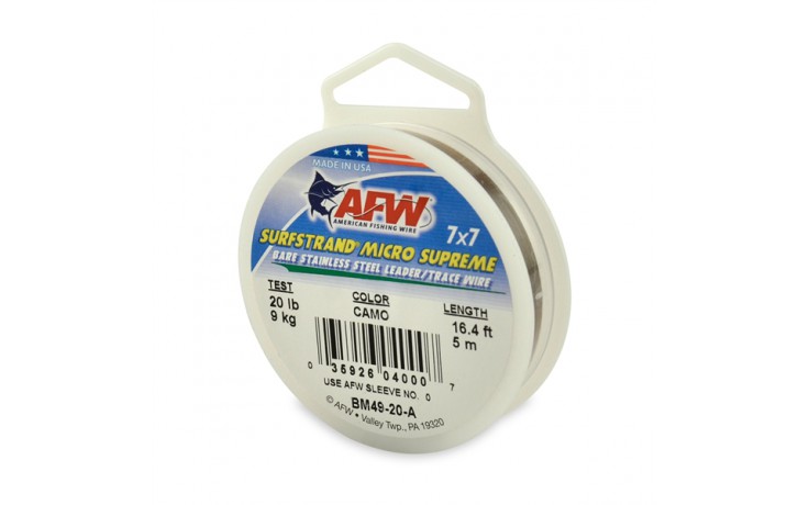 Stahlvorfach 49fädig 5 Meter 9 kg