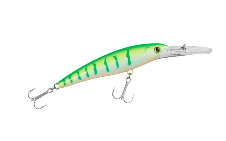 Shirasu Johnny Deep 120 DR Wobbler mit bis zu 9 Meter Tauchtiefe Farbe Fireshark