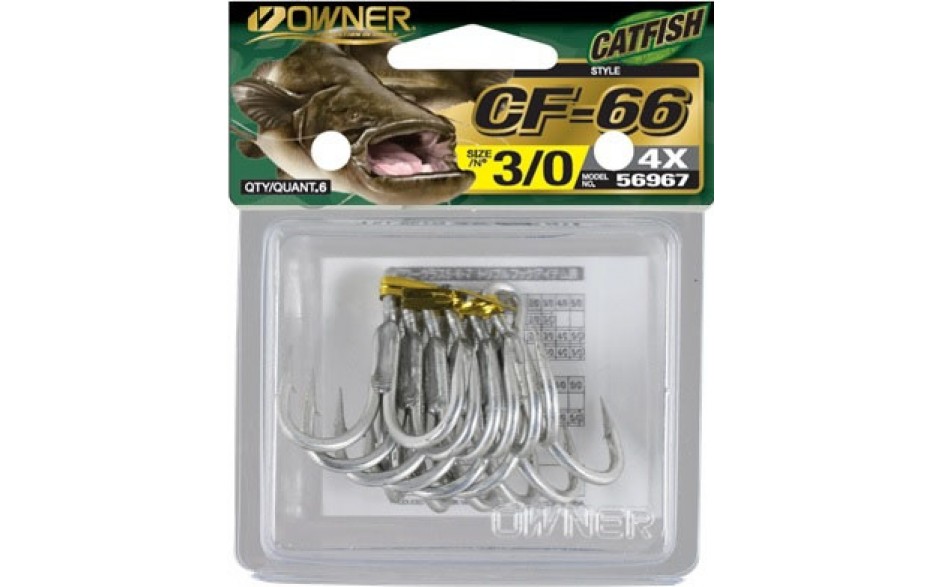 Owner-CF-66-Catfish-Drilling-silber-3-0-6-Stueck-Welsdrillinge-2