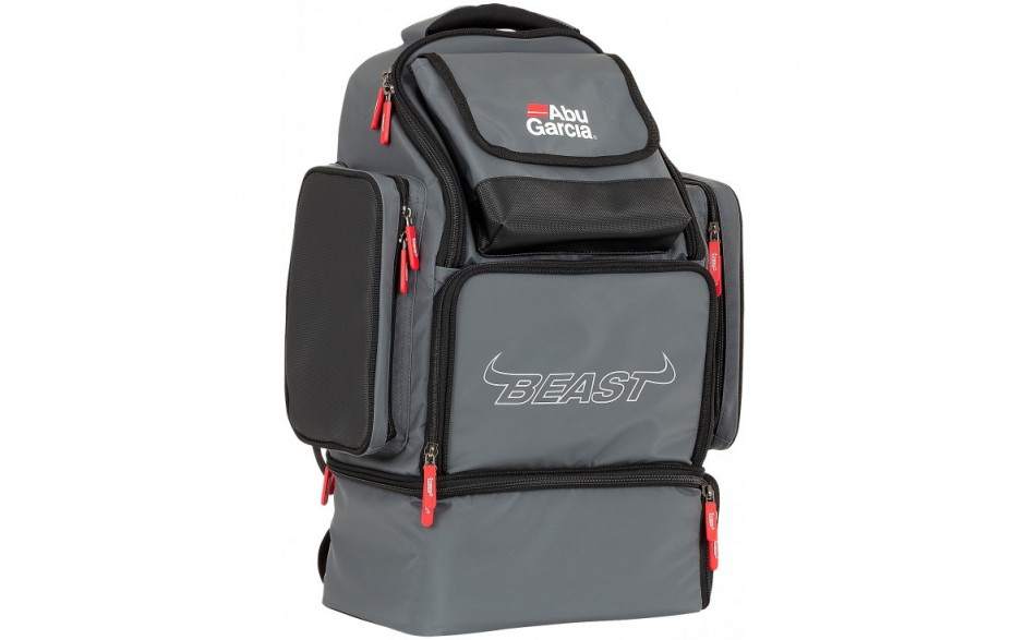 Abu Garcia Beast Angelrucksack mit Zubehörboxen 40 * 20 * 53 cm mit Kühlfach herausnehmbar