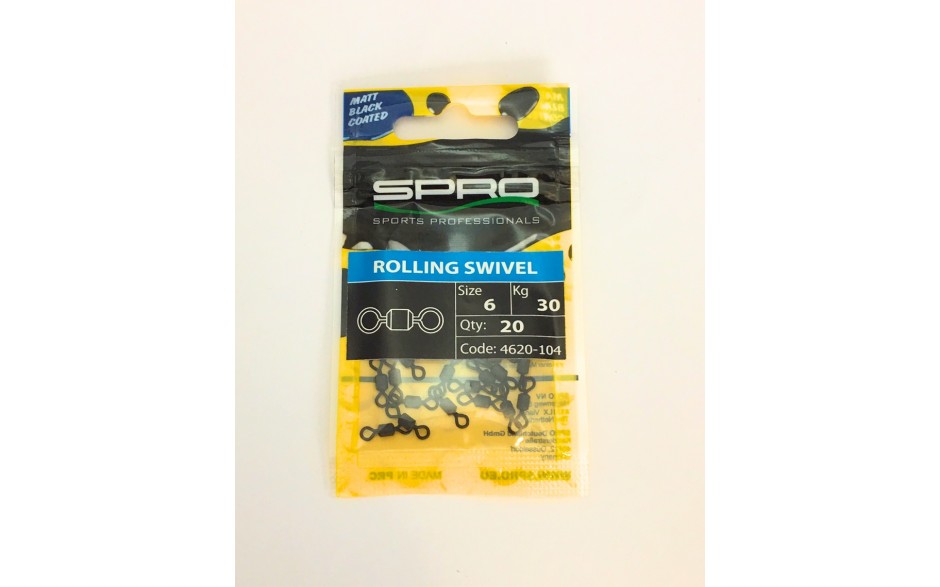 Spro Angelwirbel Rolling Swivel Größe 6 - 30 kg Tragkraft 20 Stück im SB Pack
