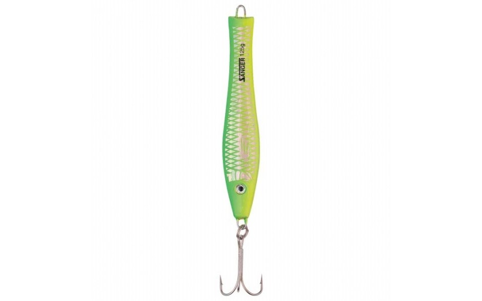 Pilker 3 D Holopilker Angelköder Meeresköder 300 Gramm grün gelb