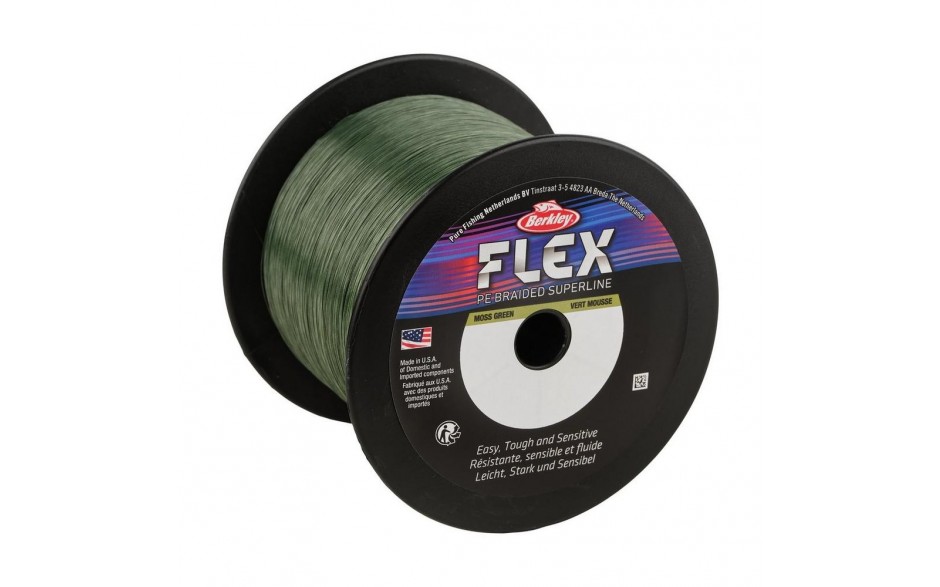 Berkley Flex Geflochtene Angelschnur 0,25 mm 18,4 kg pro Meter ultra sensible und leichte Angelschnur PE Braid