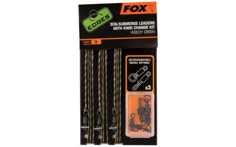 FOX Edges Submerge Leaders with Kwik Change Kit 30 lb