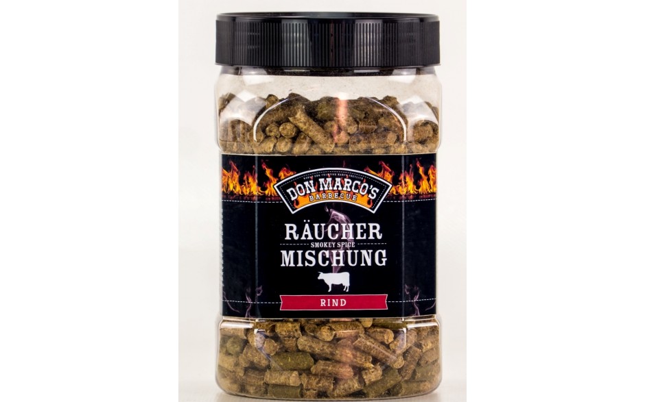 Don Marcos Räucher Mischung Rind 450 Gramm Räuchermischung für Gasgrill und Holzkohlegrill