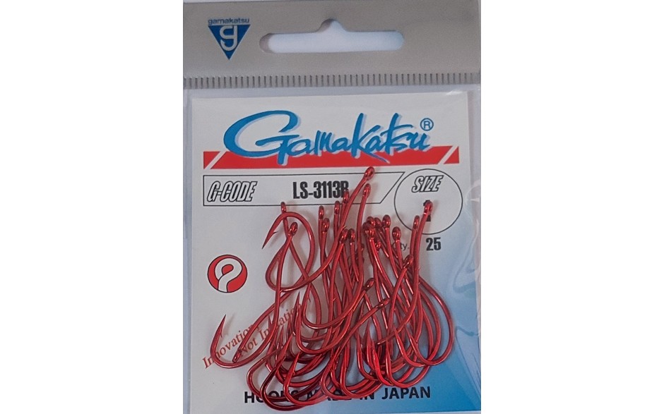 Gamakatsu LS-3113R 20 Stück Größe 3/0 Naturköder und Wurmhaken