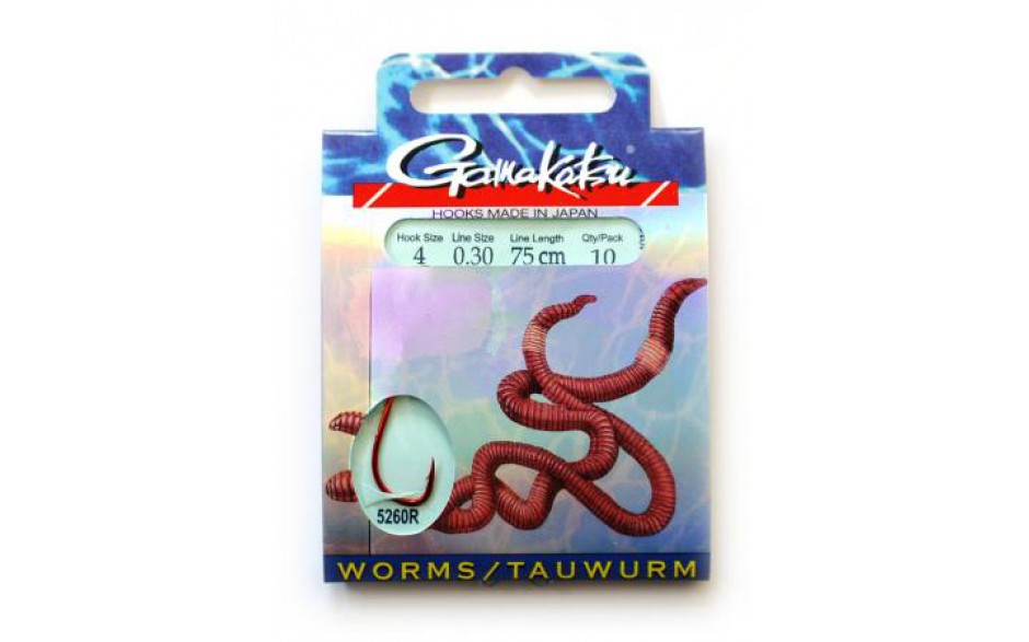 Gamakatsu Vorfachhaken Tauwurm 75 cm