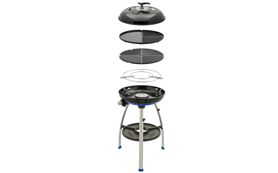 Cadac Carri Chef 2 Grasgrill mit 3,7 kW 3 Grill Auflagen Transporttasche und Grill Thermometer im Deckel