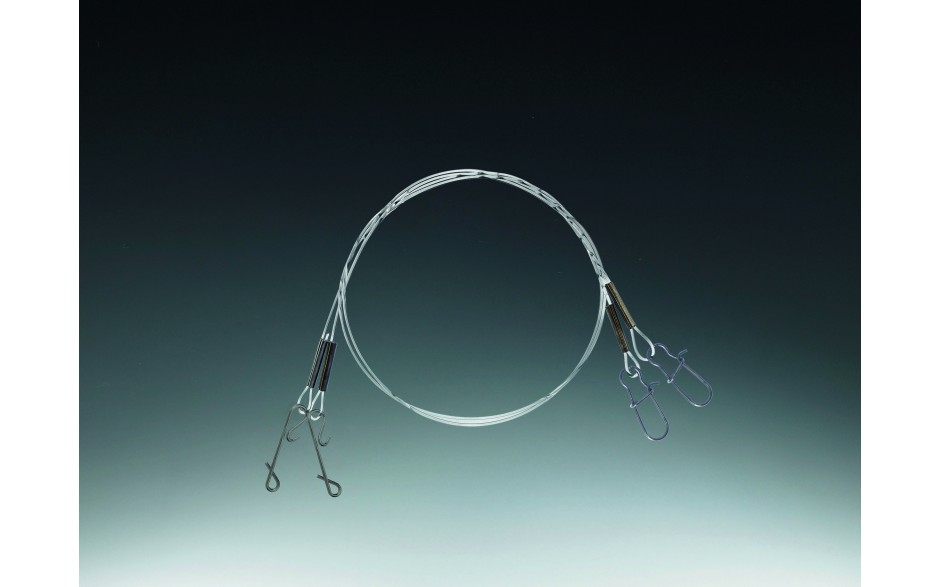 Balzer Hardmono-Vorfach No Knot 15 kg 50 cm 0,60 mm 2 Stück Raubfischvorfach Hechtvorfach mit Not a Knot Verbinder 
