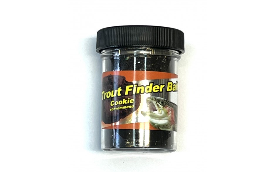 Trout Finder Bait Forellenteig Cookie 50 Gramm Angelköder mit Glitter und Knoblauch Geschmack