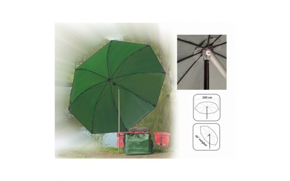 Jenzi Angelschirm 3 Meter Angel Schirm speziell für viel Angelzubehör 