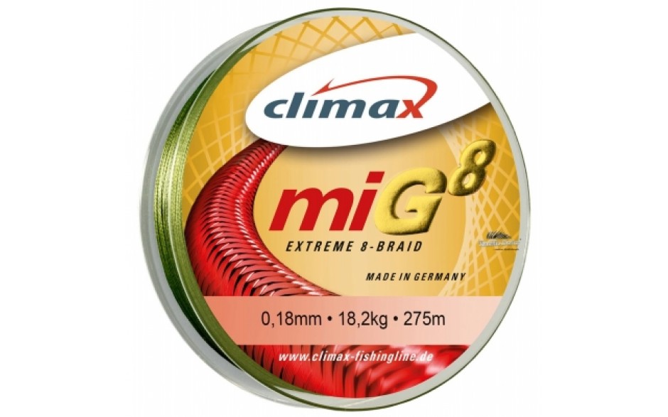 Geflochtene Angelschnur 0,16 mm 14,8 kg olivgrün Preis pro Meter