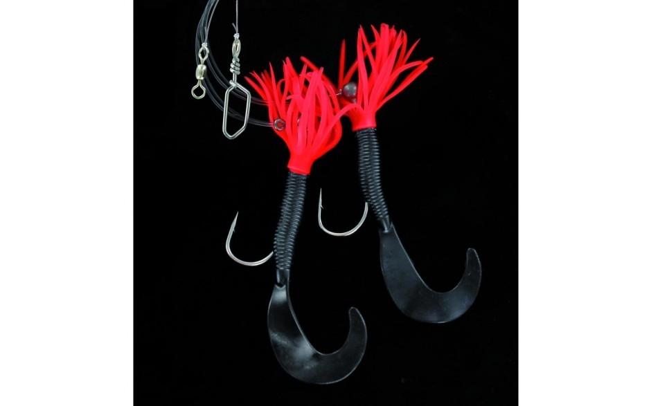 Jenzi-Pilkvorfach-Fransen-Twister-Rot-Schwarz