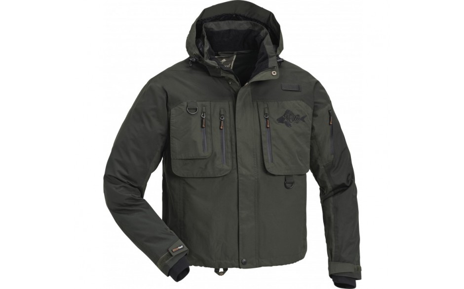 Pinewood Wildmark Fish Jacke Angeljacke Größe L Outdoorjacke Trackingjacke 