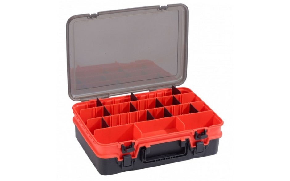 Balzer Shirasu Box Double 2ladige Angelköderbox Angelzubehörbox 38,5 * 27,5 * 12 cm 