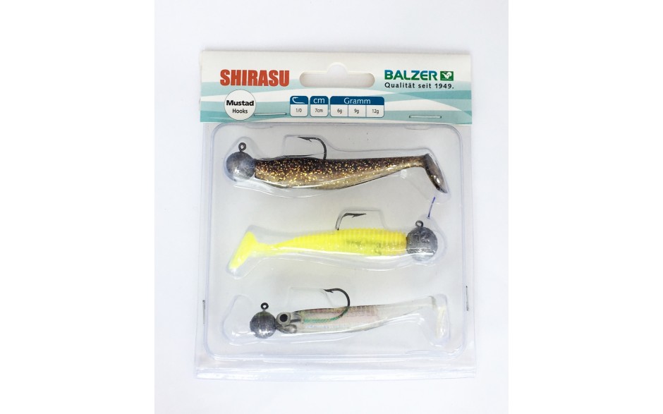 Barschangelköderset Forellenangelköderset 3 Angelköder 7 cm 6, 9 und 12 Gramm