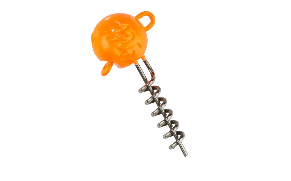 Balzer UV-aktive screw in Jigheads orange 10 Gramm 5 Stück
