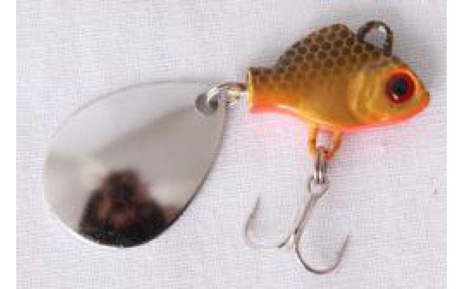 Tail Spinn Bleispinnerköder klein gold-schwarz