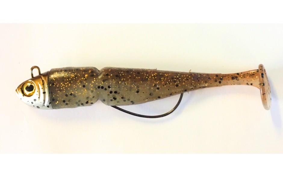 Spro Guts Bait Weedless Worm Angelköder Zanderköder Hechtköder 11 cm 13 Gramm Golden Goby
