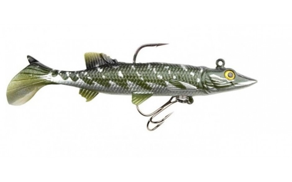 Spro Power Catcher Natural Pike Gummifisch 2 Stück 12 cm 29 Gramm Farbe Toxic Angelköder Gummiköder mit Blei und 2 Angelhaken