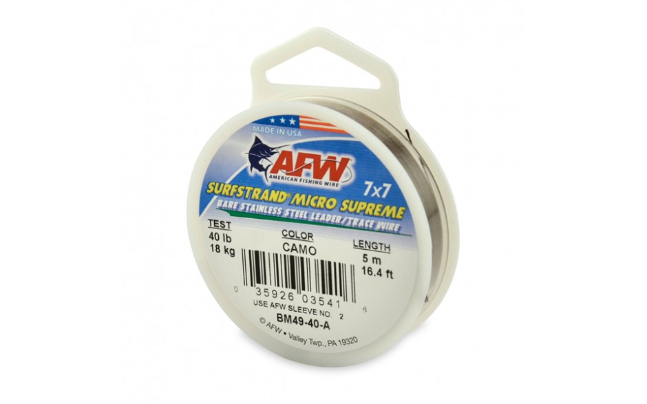 Stahlvorfach 49fädig 5 Meter 18 kg