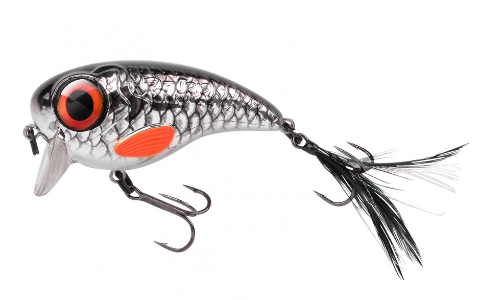 Spro Fat Iris Wobbler Kunstköder Farbe Shining Roach Rotauge 80 mm 40 Gramm Hechtwobbler