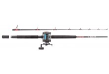 Abu Garcia Meeresangelkomplett Set Angelset mit Angelrolle Angelschnur Angelrute 15 - 40 lbs. 0,94 Meter Transport 
