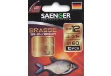 Brassenhaken Gr. 6 gebunden, 0,20 mm, Länge 60 cm