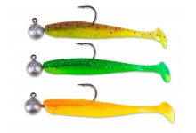 Iron Claw Easy Shad Mix im Set 7,5 cm fertig montiert 3 Stück