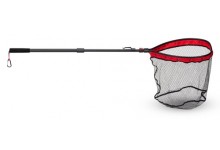 Iron Claw Adjustable Speed Rubber Scoop S Kescher Gummiert mit Klappkopf 118 bis 160 cm Masche 10 mm Tiefe 37 cm 