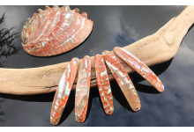 Perlmutt Spange Goldfisch Premium 11 cm Perlmutt-Spange Handmade Schweiz