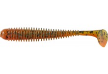 Balzer Shirasu Street Worm Paddler mit Squidaroma 5 cm Farbe Green Pumpkin Amber Red 6 Stück