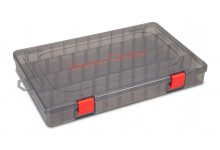 Angelzubehörbox Iron Claw 360 36 cm * 22 cm * 3,5 cm mit 4 unterteilbaren Fächern