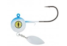 Valhall Bomb Jighead Heilbutt-Großdorsch Jighead mit Spinnerblatt, blau 75 Gramm 