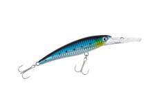Shirasu Johnny Deep 120 DR Wobbler bis 9 Meter Tauchtiefe Angelköder zum Angeln und Schleppfischen blau